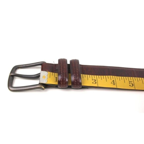Handcrafted BROWN GENUINE LEATHER 1.5"Wd CASUAL DRESS MEN'S BELT Sz 38/95 (G38 - Picture 10 of 13